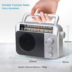Retekess TR604 AM FM Radio, Portable Radios with Best Reception, AC or D Battery