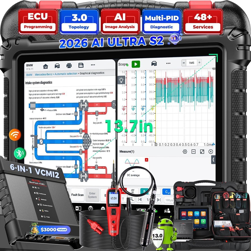 2026 Top Autel MaxiSys Ultra S2 AI Scanner Tool Up of Ultra MS909 MS919 S2 VCMI2