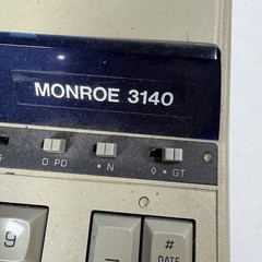 Monroe 3140 Vintage Desktop Adding Machine Calculator Printer Tested/Working