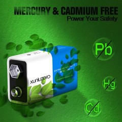 9V Batteries Carbon 9 Volt Battery for Smoke Detector 6F22 Square Battery,
