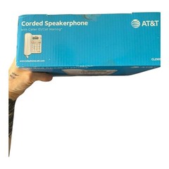 AT&T Corded Speakerphone White Caller ID Call Waiting Hearing Aid Compatible