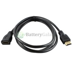 Premium HDMI Male to Female Extension Cable for PS3 HDTV LED TV 6ft feet Extend