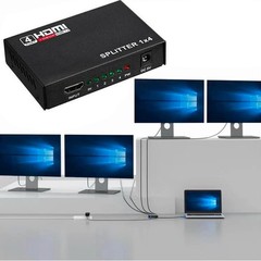 HDMI Splitter 1 In 4 Out 1080P 4-Port Repeater Splitter Amplifier Video Splitter