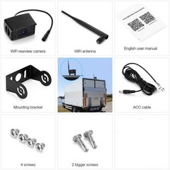 WiFi Wireless Car Truck RV Trailer Rear View Backup Camera 720P For iOS Android