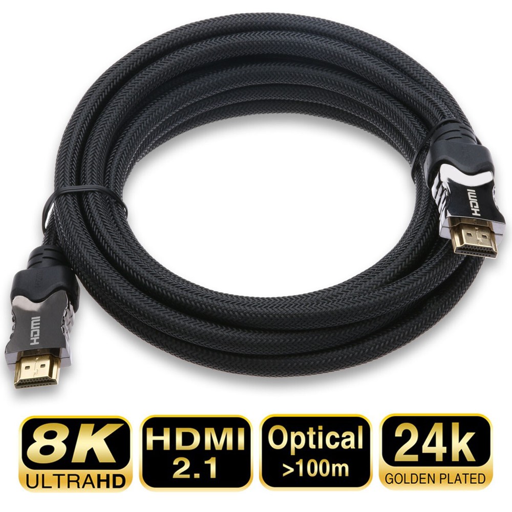 Newest Optical Fiber 8K HDMI 2.1 Cable 48Gbps Supports HDCP 2.2/3D/HDR/UHD/ARC