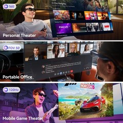Rokid Max AR Glasses, RA201 Cinema TV Video Gaming Big Screen Augmented Reality