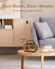 AM FM SW Retro Radio J-150: Portable Vintage Speaker with Quality Sound & USB
