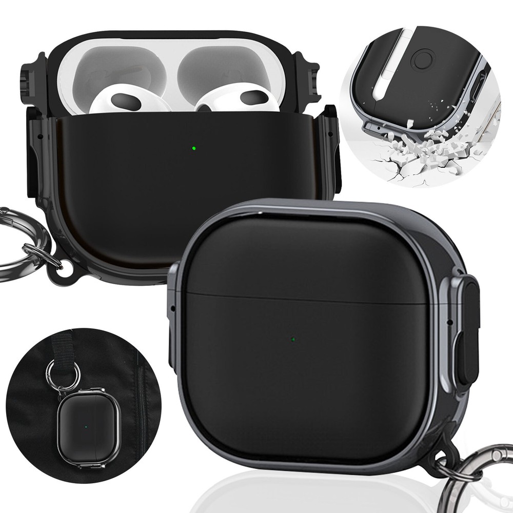 Protective Dustproof Case For Apple AirPods Pro 2 Cover Keychain Clip Shockproof