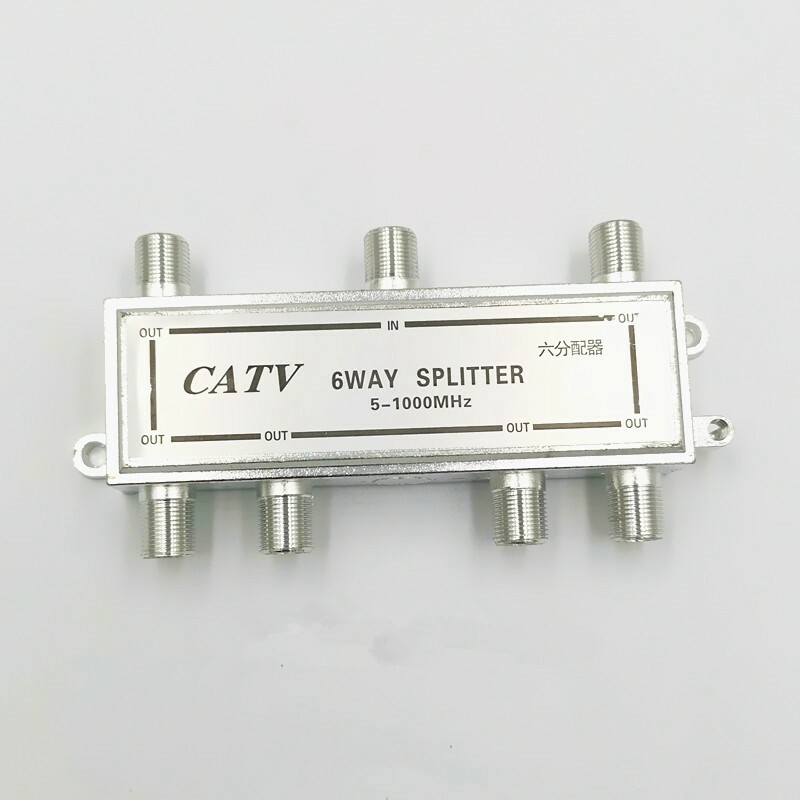 6 Way 5-1000 MHz 1 to 6 Coaxial Splitter for Coax Cable HDTV Satellite