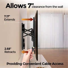 ynVISION.DESIGN Tilt TV Wall Mount for most Large TVs 55-105 in | Pulls Out 7in
