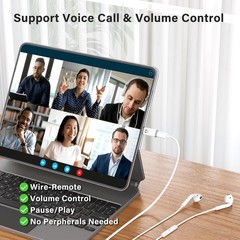 USB C Male to Lightning Female – Audio Adapter Audio Only, No Charge