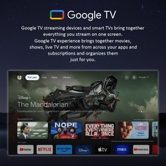 Sylvox 43in Outdoor TV Partial Sun Google TV QLED Dolby 1000nits IP55 Waterproof