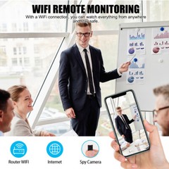 Mini Wireless Screw Camera Wifi IP Home Security HD 1080P Night Vision Video Cam