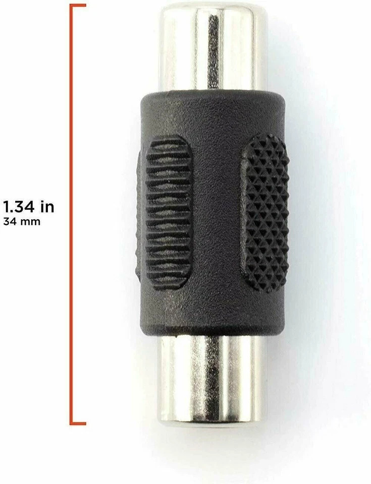 1 to 10PCS AV RCA Audio Video Female to Female Jack Coupler Adapter Connector…