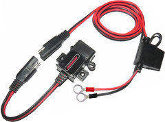 MP0609A 3.1Amp Motorcycle USB Port Kit SAE to USB Adapter on Motorcycle