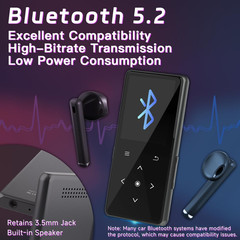 128GB MP3 Player with Bluetooth, Portable Music Player with Built-in Speaker, En