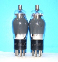 No type 6A7 Raytheon radio audio amplifier vacuum 2 tubes valves tested ST 6A7G