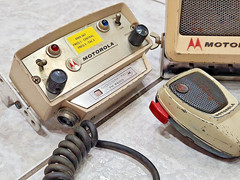 VINTAGE MOTOROLA RADIO SET FOR ANTIQUE POLICE CAR/FIRE TRUCK RESTORATION ADAM 12
