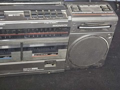 Vintage Magnavox D8330 Super Tandem Dual Cassette Radio Portable Stereo Boombox