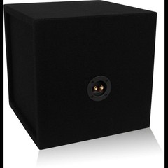 MDFS12 | Single 12″ Sealed 3/4″ MDF Black Carpeted Enclosure (1.0 cubic ft)