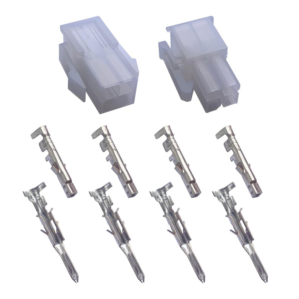 8-Piece 4-Pin Connector Set, 18-24AWG, 4.2mm, 0.0165, Disconnect Terminal