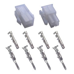 8-Piece 4-Pin Connector Set, 18-24AWG, 4.2mm, 0.0165, Disconnect Terminal