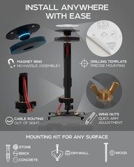 Durable 360° Swivel Projector Mount – Adjustable Wall or Ceiling Installation