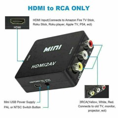 1080P HDMI Male to 3 RCA S-video AV Audio Cable Cord Adapter for TV HDTV DVD US