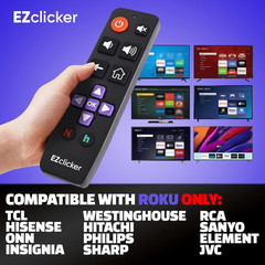 Roku TV Remote Big Button TV Remote Control for All Roku ONLY Simple and Easy
