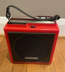 Sears Stereo 8 Track Player Solid State Red Hong Kong Vintage UNTESTED.