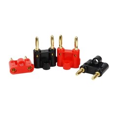 10PCS Dual Banana Plugs 4mm Gold Speaker Connector for Amp Safe Reliable