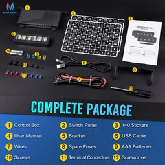 6 Gang Wireless Switch Panel ON-Off Flashing Remote Circuit Control Relay Box