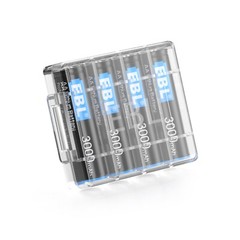 EBL AA Lithium 3000mAh AAA 1200mAh Batteries Non-rechargeable 1.5V + Case Lot