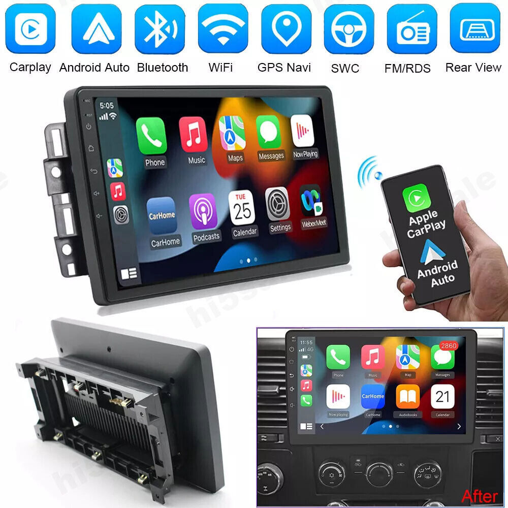 For GMC Yukon Chevy Silverado Double DIN Android 13 9″ Car Stereo Radio GPS WiFi