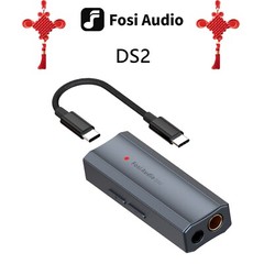 Fosi Audio DS2 USB C to AUX Headphone Amp DAC Dongle Dual Output DSD256 Jack NEW