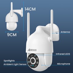 ANRAN 8CH NVR 5MP Wifi Outdoor Security Camera System Wireless 2TB Night Vision