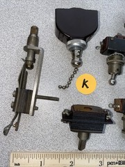6 MISC VTG Switches Toggle, push button, pull chain, twist /push-pull on/off