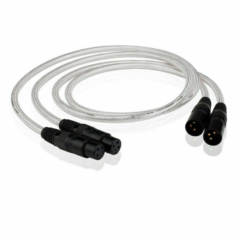 QED 99.9998% Silver plated HiFi XLR Cable Hi End XLR Male to XLR FeMale XLR Wire