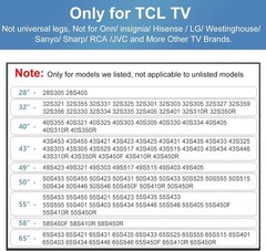 Durable TCL TV Replacement Legs – Black ABS for 28-65 Inch TVs, Non-Slip Design