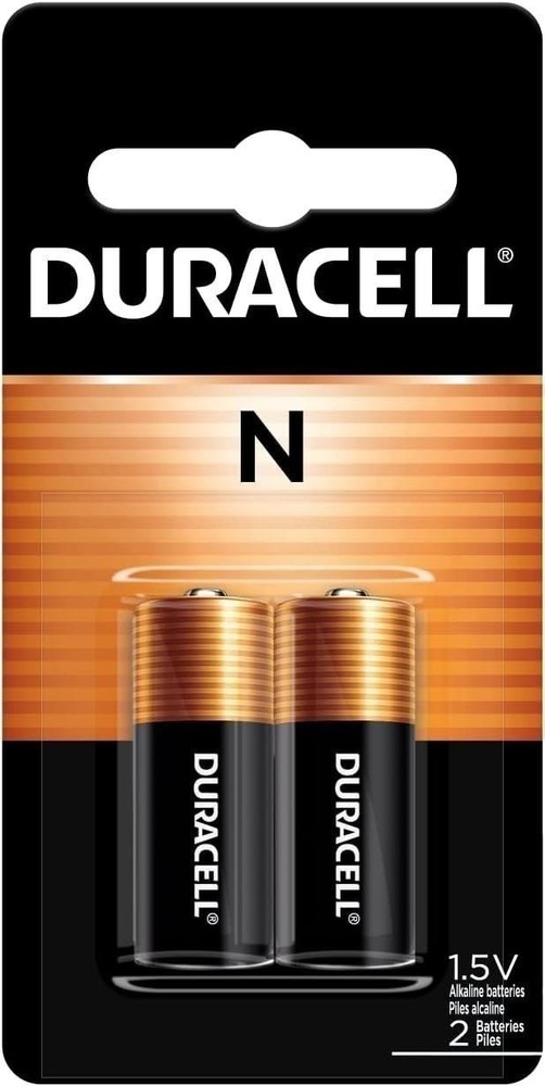 Duracell N 1.5V Alkaline Battery, 2 Count Pack, N 1.5 Volt Alkaline Battery,…