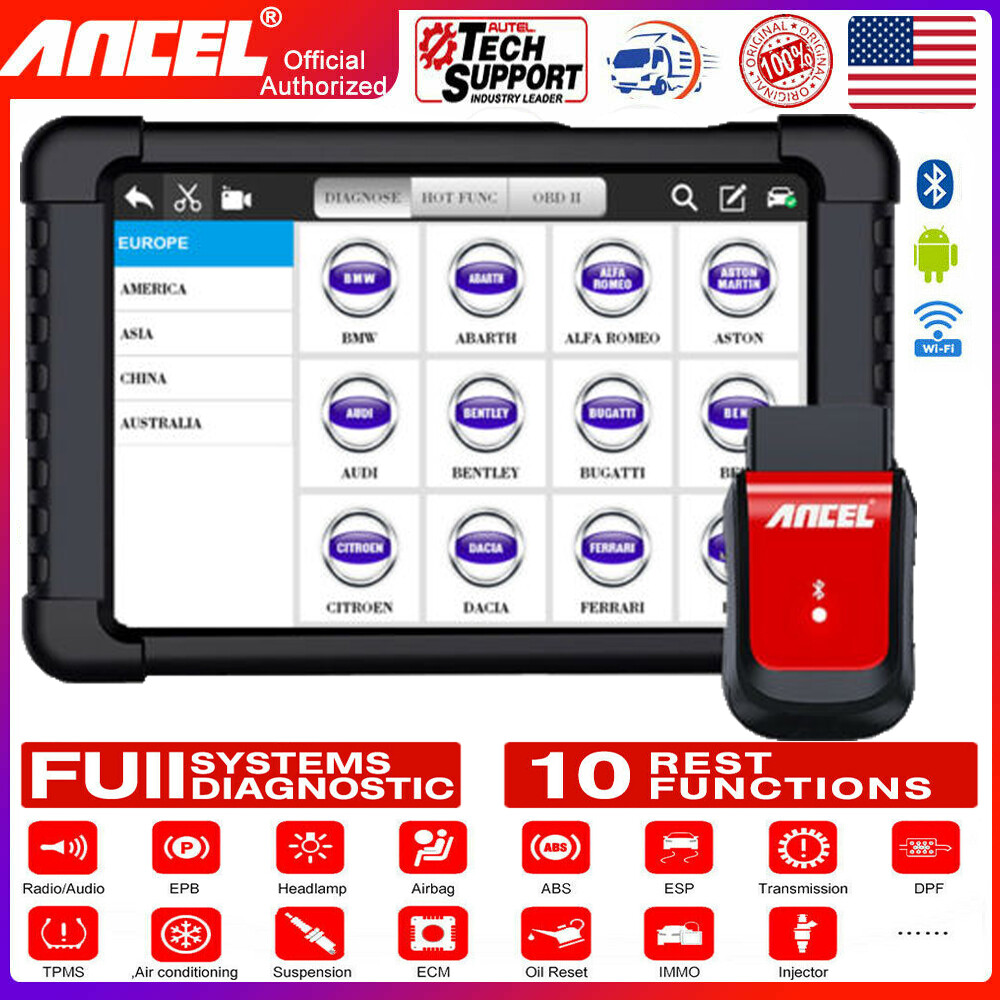Ancel X6 Bluetooth Bi-Directional OBD2 Automotive Full System Car Diagnostic