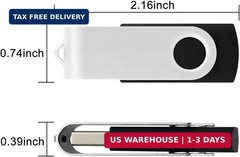 32GB USB Flash Drive Memory Stick Thumb Drive USB 2.0 Black