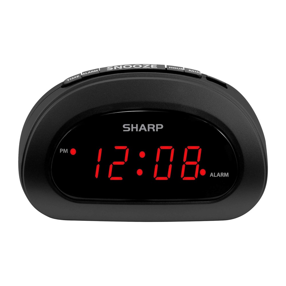 Small, Space-Saving Digital Alarm Clock – Compact Bedside Clock with Large Re…