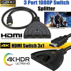 2 Pack 3 Port 4K HDMI 2.0 Cable Splitter Switch Switcher Adapter HUB PS4 PS5 New