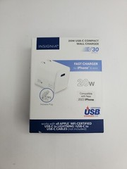 Insignia 20W USB-C Fast Charger for iPhone 16/15/14/13/12 Samsung LG Pixel mot