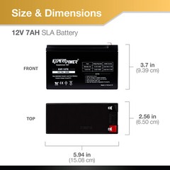 Expert Power 2 Pack- BATTERY REPL. RITAR RT1270.HAZE HZS12-7.5 F1 12V 7AH