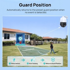 Vikylin 4K 8MP 25X PTZ 360 degree POE IP Camera Outdoor IR Audio Auto Tracking