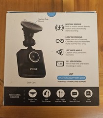 Pilot Automotive 720p Dash Cam With Mount & 8GB SD Card, New in Box
