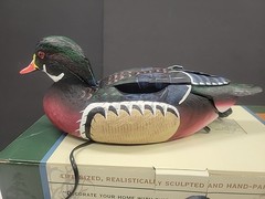 Vintage Ducks Unlimited Life-Sized Wood Duck Phone Landline Hand Painted 90s