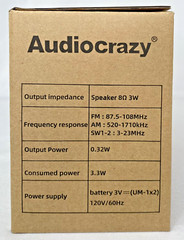 AM/FM/SW1/SW2 Radio Transistor Radio AC or Battery Operated with Best Reception